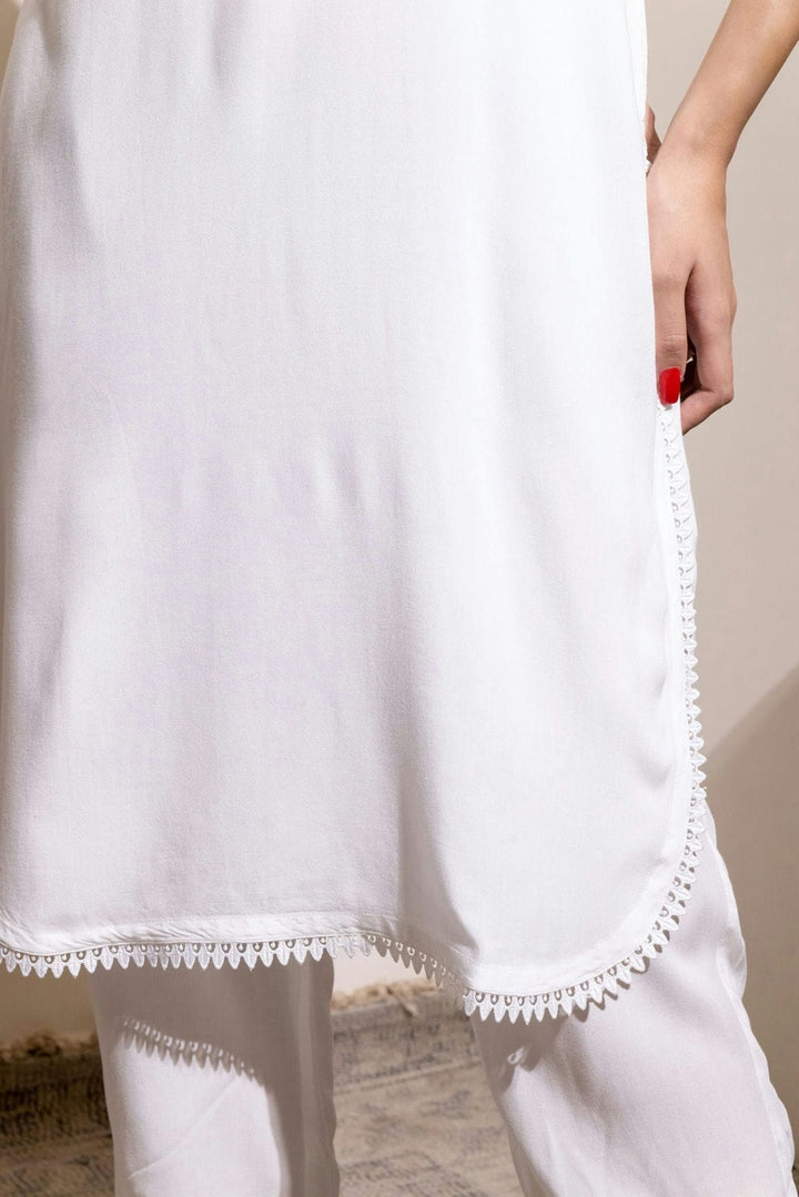 White Kurta Set