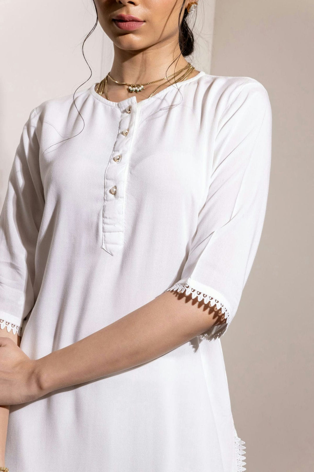 White Kurta Set