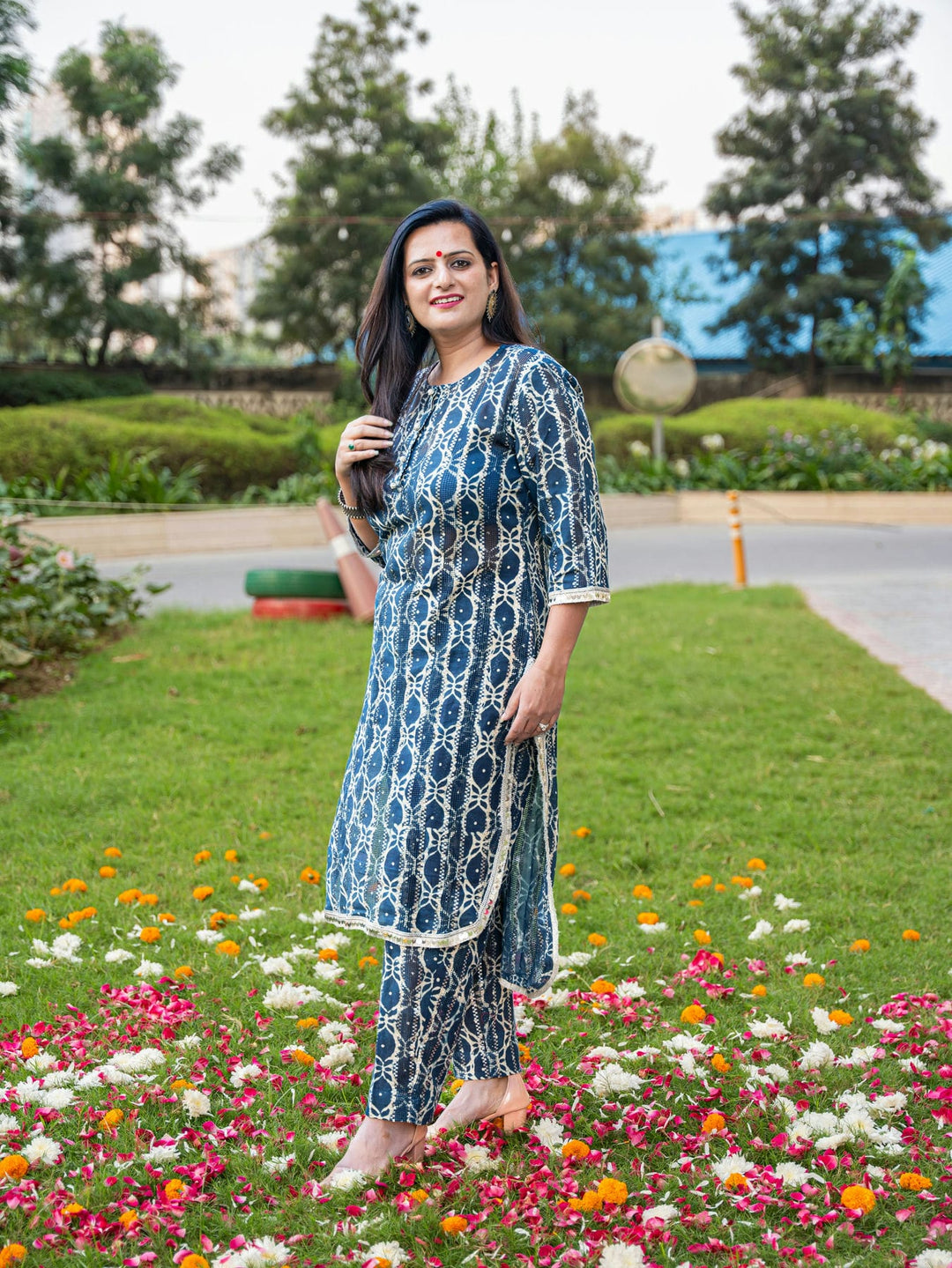 Indigo Shimmer Kurta Set