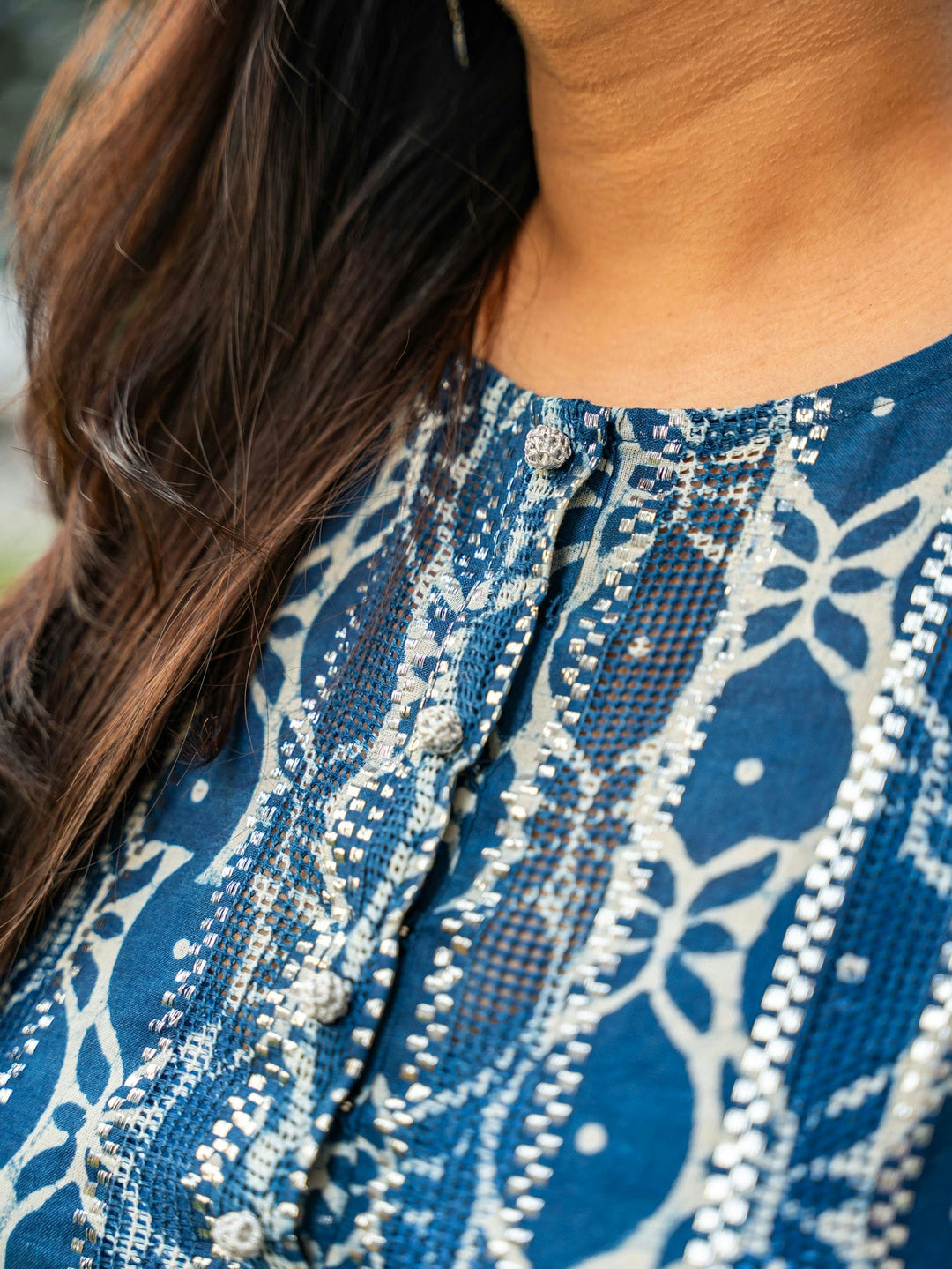 Indigo Shimmer Kurta Set