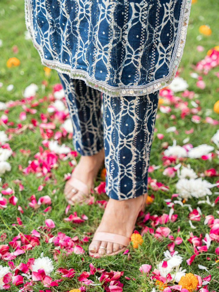 Indigo Shimmer Kurta Set