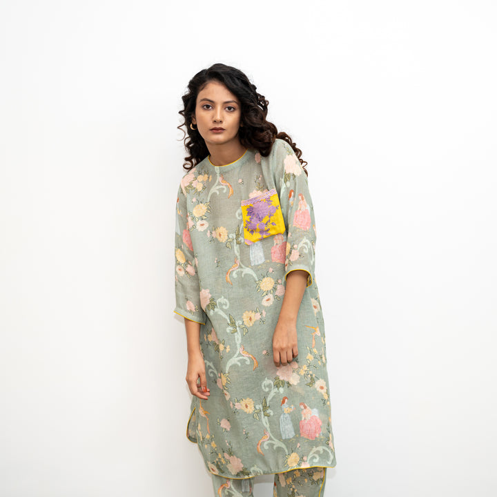 Laidback Lux Kurta Set  - Sage Green