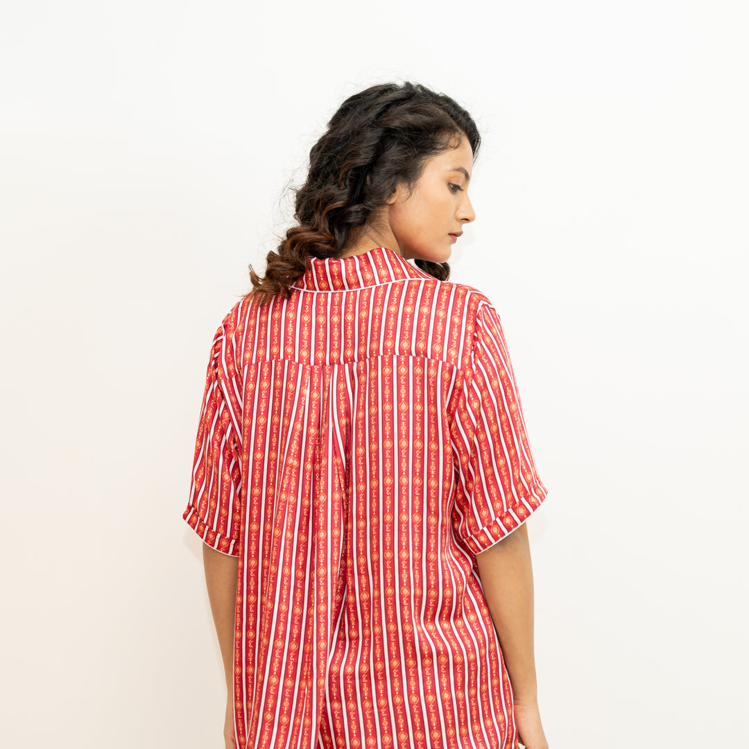 Easy Stripe Shirt - Red