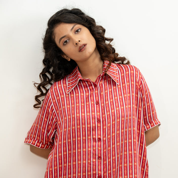 Easy Stripe Shirt - Red